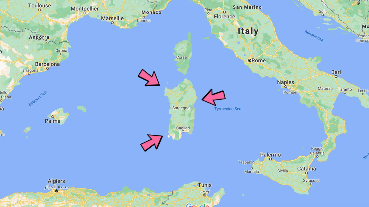 Sardinia map