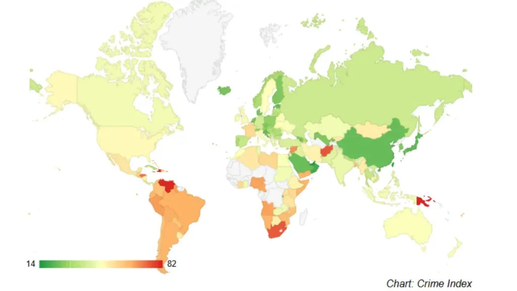 Top 10 Crime Index Countries
Crime Statistics